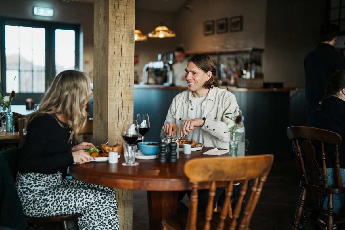 Couple enjoying dinner