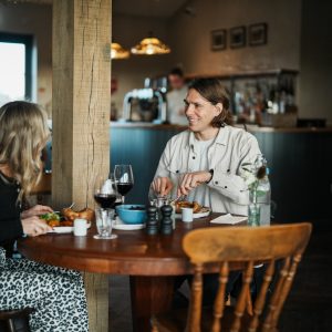 Couple enjoying dinner