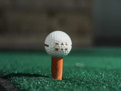 Golf ball on tee